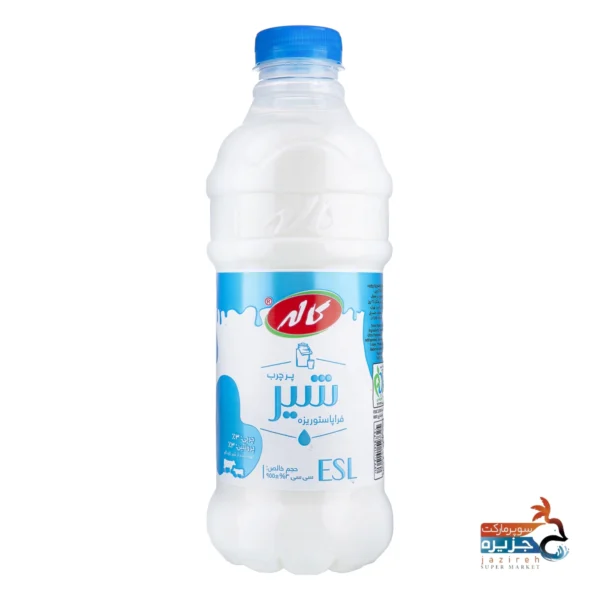 شیر یک لیتری پر چرب بطری کاله