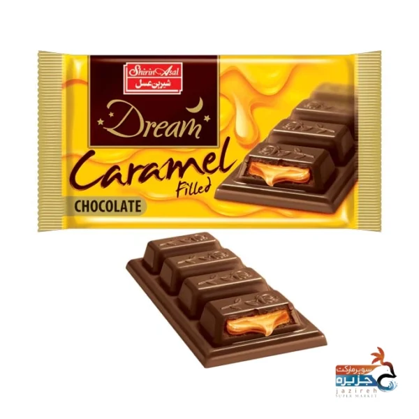 شکلات شیری با مغز کرم کارامل دریم 48 گرم شیرین عسل فروشگاه