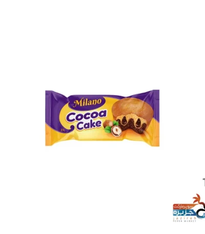 خرید کیک مغزدار دوقلو کاکائو فندق میلانو شیرین عسل مقدار 60 گرم