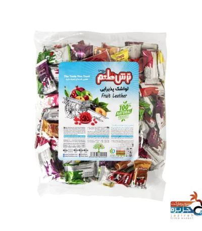 لواشک لایه ای هفت میوه 1کیلوگرمی ترش طعم فروش عمده ترش طعم