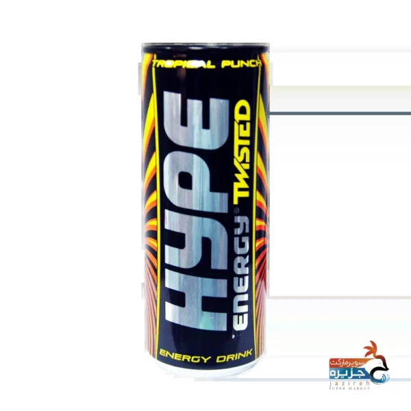 نوشیدنی انرژی زا با طعم استوایی قوطی 250 میل هایپ فروشگاه