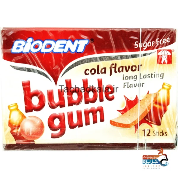 آدامس بادکنکی بایودنت مینی استیک بدون شکر با طعم کولا تچاد کالا