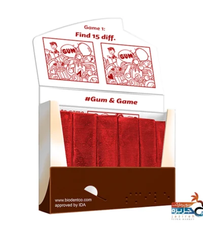 آدامس بادکنکی بدون شکر بایودنت با طعم کولا 12 عددی پویاشاپ پویاشاپ