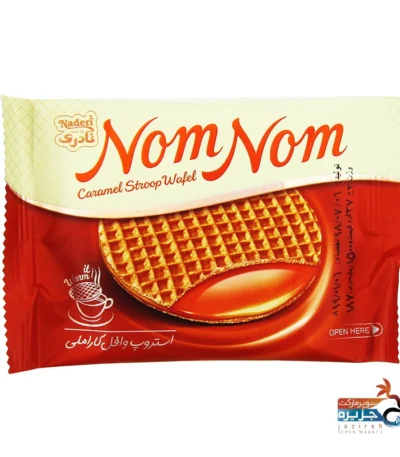 ویفر نادری مدل نام نام کاراملی وزن 37 گرم فروشگاه اینترنتی سروش