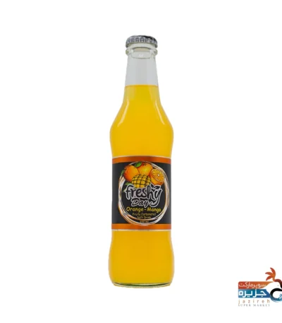 آبمیوه گازدار با طعم پرتقال و انبه فرشی دی 250 میلی لیتر پویاشاپ