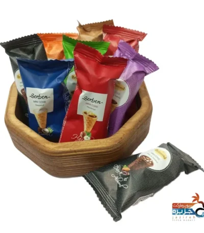 شکلات فرآورده کاکائویی و آبنبات جرقه ای با نان مخروطی بسته 10 بریموند