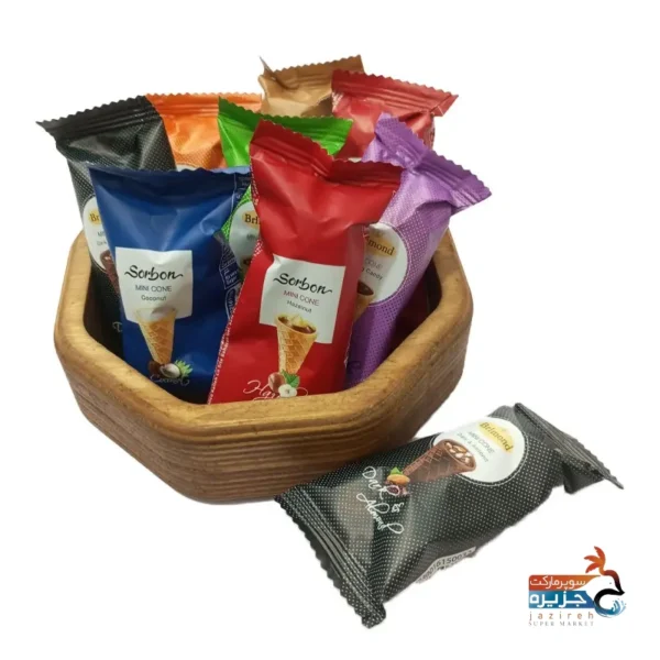 شکلات فرآورده کاکائویی و آبنبات جرقه ای با نان مخروطی بسته 10 بریموند