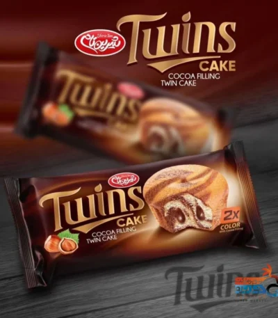 شیرین تام کیک دوقلو مغزدار