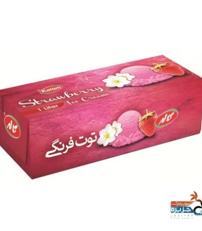 بستنی توت فرنگی 1لیتری