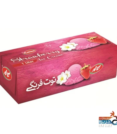 بستنی توت فرنگی 1 لیتر