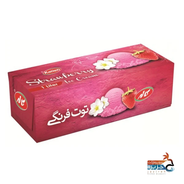 بستنی توت فرنگی 1 لیتر